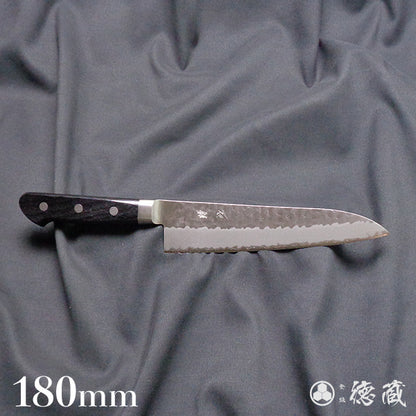 Blue-super hammered finish    Gyutou-knife (chef's knife)  black handle