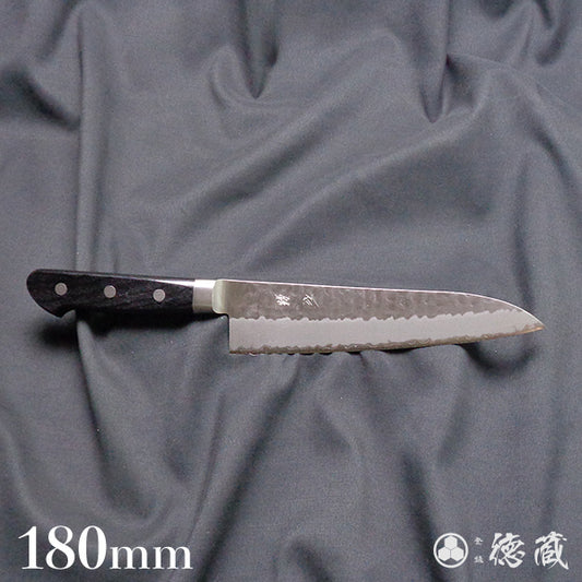 青S 槌目仕上 牛刀包丁 黒ハンドル
