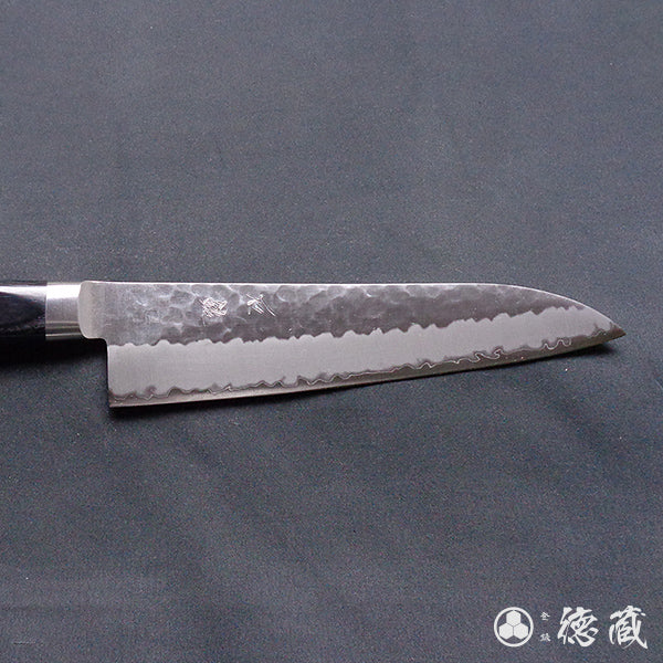 Blue-super hammered finish    Gyutou-knife (chef's knife)  black handle