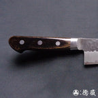 blue super carbon steel  hammered finish  Gyutou-knife (chef's knife)  dark brown handle