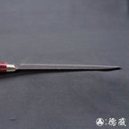 青S 黑色锤纹加工 三德刀 红色手柄