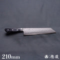 AUS8　槌目仕上　切付包丁　黒ハンドル