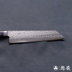 AUS8　槌目仕上　切付包丁　黒ハンドル