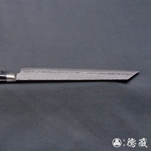 AUS8　槌目仕上　切付包丁　黒ハンドル
