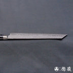 AUS8　槌目仕上　切付包丁　黒ハンドル