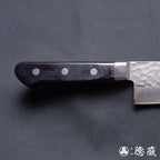 AUS8　槌目仕上　切付包丁　黒ハンドル