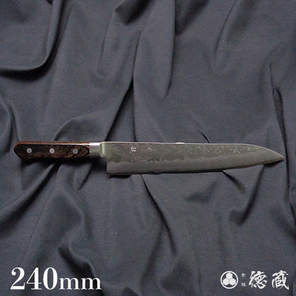 Silver-3  matt finish  Gyutou knife  dark brown handle