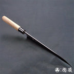 blue super carbon steel   polished finish   Gyutou-knife (chef's knife)   walnuts handle
