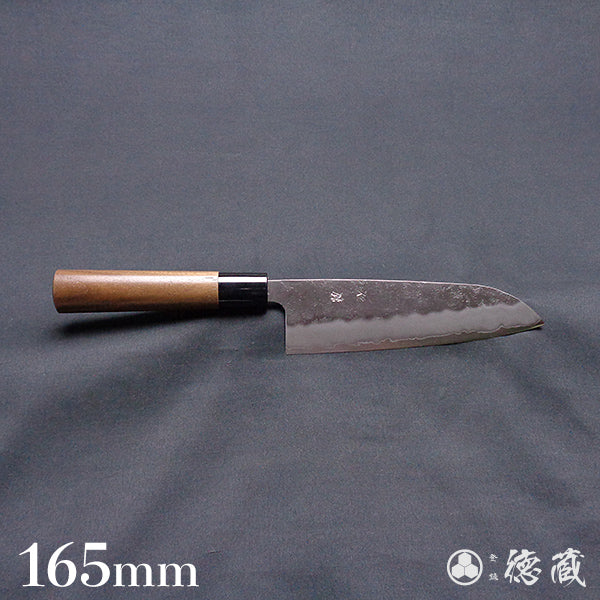 Ginsan (Silver3)  stainless steel  matt finish  santoku knife  walnuts handle