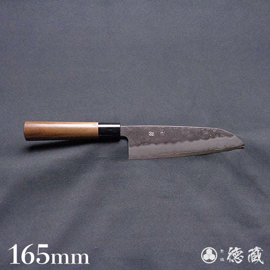 Ginsan (Silver3)  stainless steel  matt finish  santoku knife  walnuts handle