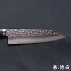 VG1　槌目仕上　三徳包丁　黒ハンドル