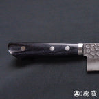 VG1　槌目仕上　三徳包丁　黒ハンドル