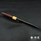 Stainless Silver Steel No. 3 Santoku Knife Rosewood Octagonal Handle