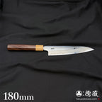 銀三　牛刀包丁　紫檀八角
