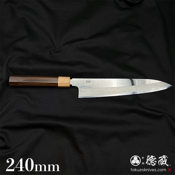Stainless Silver Steel No. 3 Gyuto Knife (Chef's Knife) Rosewood Octagonal Handle