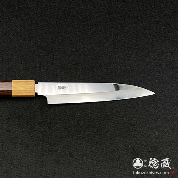 銀三　ペティナイフ　紫檀八角