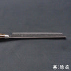 Ginsan(Silver 3)stainless steel matt finish  nakiri-knife  dark brown handle