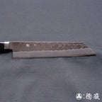 銀三　梨地仕上　切付包丁　黒ハンドル
