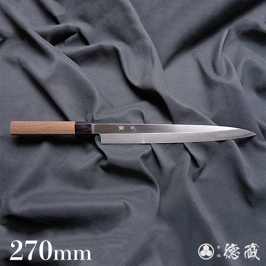 blue-2 carbon steel  polished finish   yanagiba-knife  walnut handle