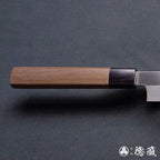 青二　磨き仕上　柳刃包丁　胡桃八角柄