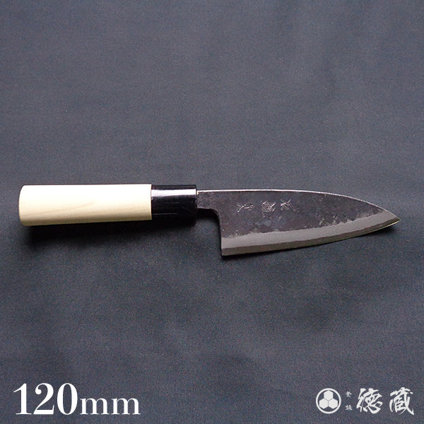 青二 黒打仕上 小出刃 朴柄 – 徳蔵刃物 TOKUZO KNIVES