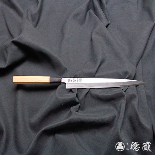 Carbon High-grade White Steel Yanagiba Knife Japanese Yew Octagonal Handle