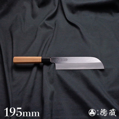 Carbon High-grade White Steel Sickle-Shaped Usuba Knife (Single-edged Blade) Japanese Yew Octagonal Handle