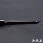 上白鋼　鎌形薄刃包丁　イチイ八角柄
