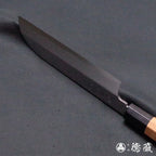 上白鋼　鎌形薄刃包丁　イチイ八角柄