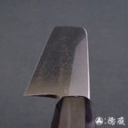 上白鋼　鎌形薄刃包丁　イチイ八角柄