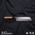上白鋼　鎌形薄刃包丁　イチイ八角柄