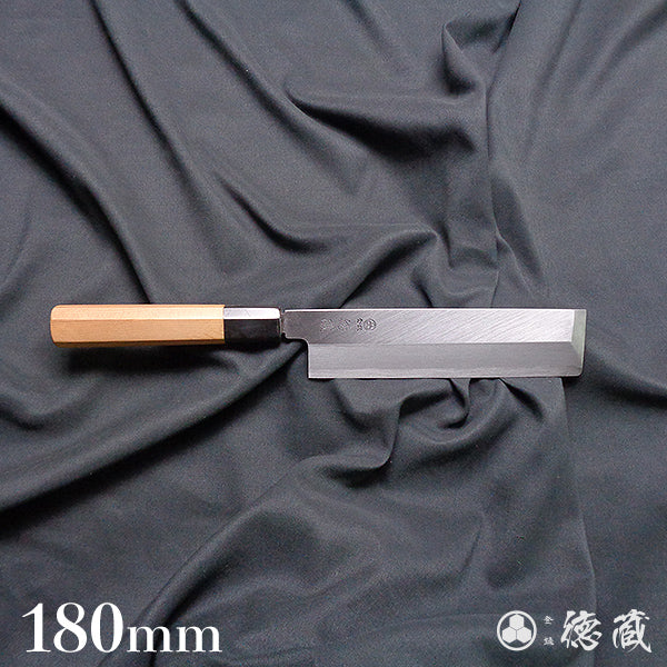 上白钢 薄刃刀  红豆杉八角手柄