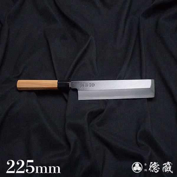 上白钢 薄刃刀  红豆杉八角手柄