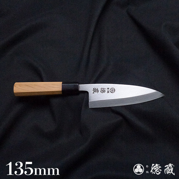 上白钢 切鱼刀 红豆杉八角手柄