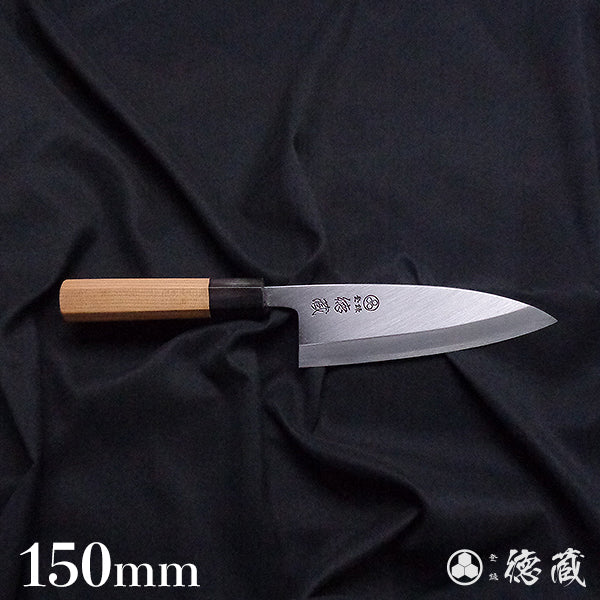 上白钢 切鱼刀 红豆杉八角手柄