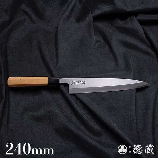 上白钢 身卸切鱼刀 红豆杉八角手柄