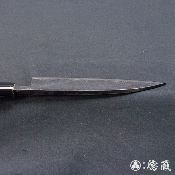 Blue-2  blackened finish  Thick Deba-knife  walnut handle