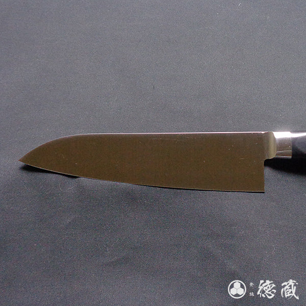 Stainless AUS8 Santoku Knife Black Handle