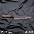 青S 黑色缎面槌面加工 牛刀 紫檀木手柄