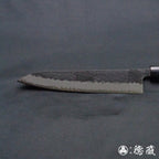 青S 黑色缎面槌面加工 牛刀 紫檀木手柄