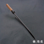 青S 黑色缎面槌面加工 牛刀 紫檀木手柄