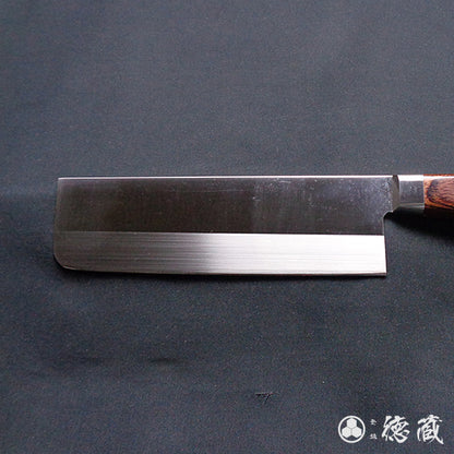 Stainless AUS8 Nakiri Knife Brown Handle
