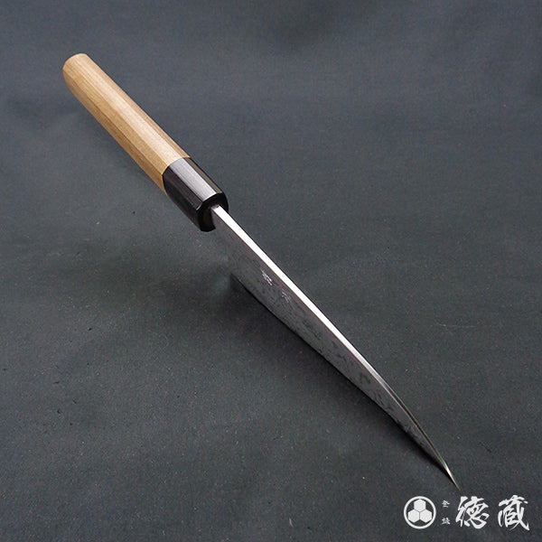 青二 大马士革 光面加工 三德刀 胡桃木手柄