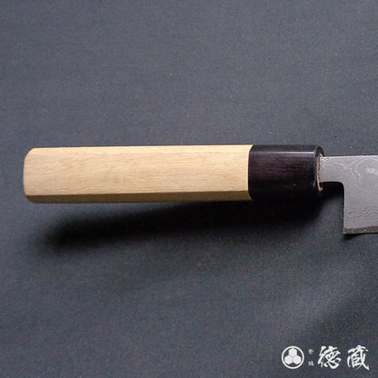 blue-2  Damascus carbon steel  polished finish  small yanagiba-knife  walnut handle