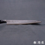 AUS8　槌目仕上　筋引包丁　黒ハンドル