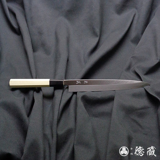 Carbon White Steel No. 2 Yanagiba Knife Park Tree Octagonal Handle