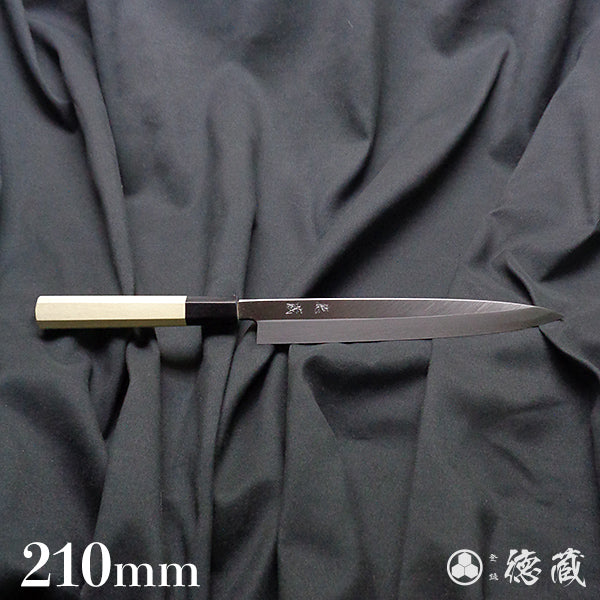 Carbon White Steel No. 2 Yanagiba Knife Park Tree Octagonal Handle