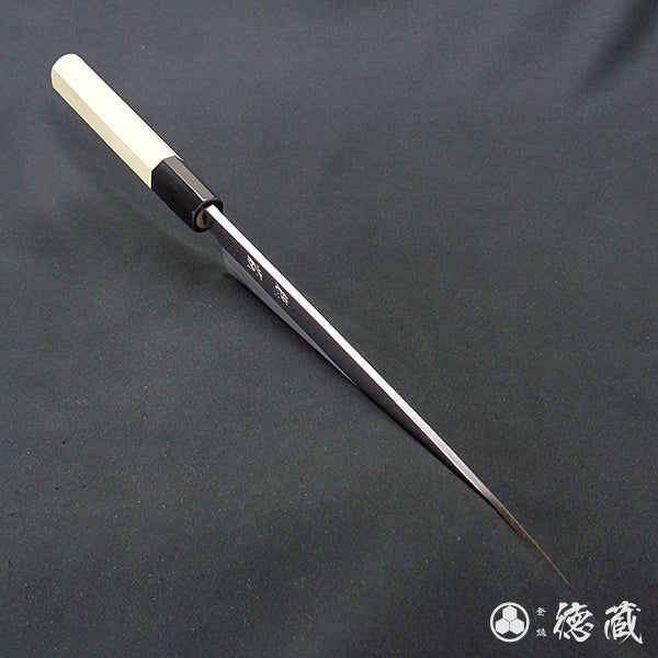 Carbon White Steel No. 2 Yanagiba Knife Park Tree Octagonal Handle