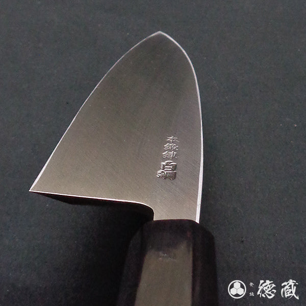Carbon White Steel No. 2 Deba Knife (Fish Knife) Park Tree Octagonal Handle