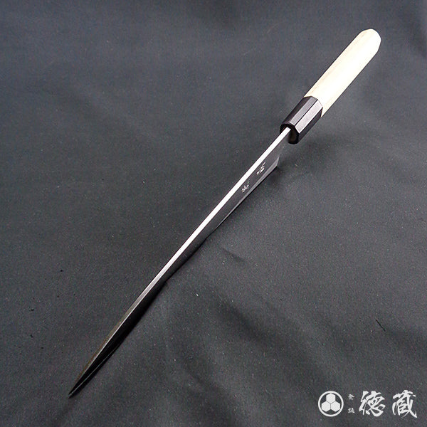 Carbon White Steel No. 2 Left Handed Yanagiba Knife Park Tree Octagonal Handle